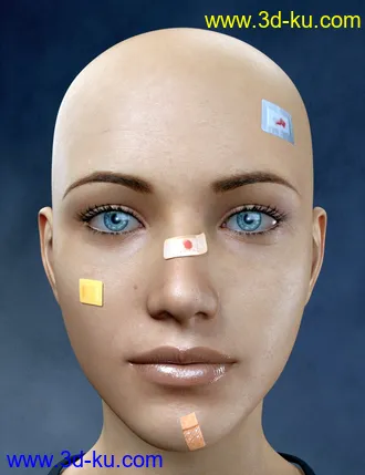 3D打印模型Adhesive Bandages for Genesis 3 and 8 Female(s)的图片