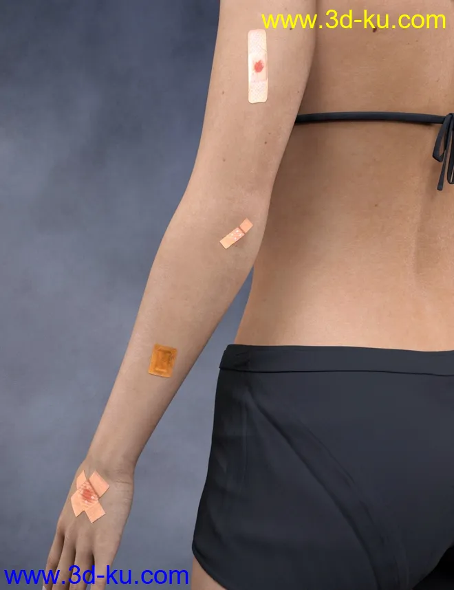 Adhesive Bandages for Genesis 3 and 8 Female(s)模型的图片6