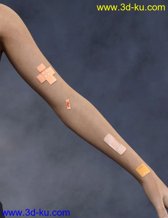 Adhesive Bandages for Genesis 3 and 8 Female(s)模型的图片7