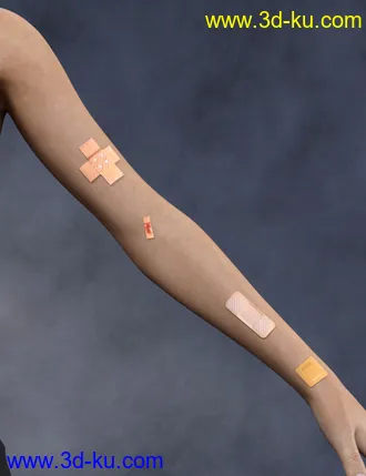 3D打印模型Adhesive Bandages for Genesis 3 and 8 Female(s)的图片
