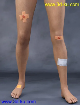 3D打印模型Adhesive Bandages for Genesis 3 and 8 Female(s)的图片