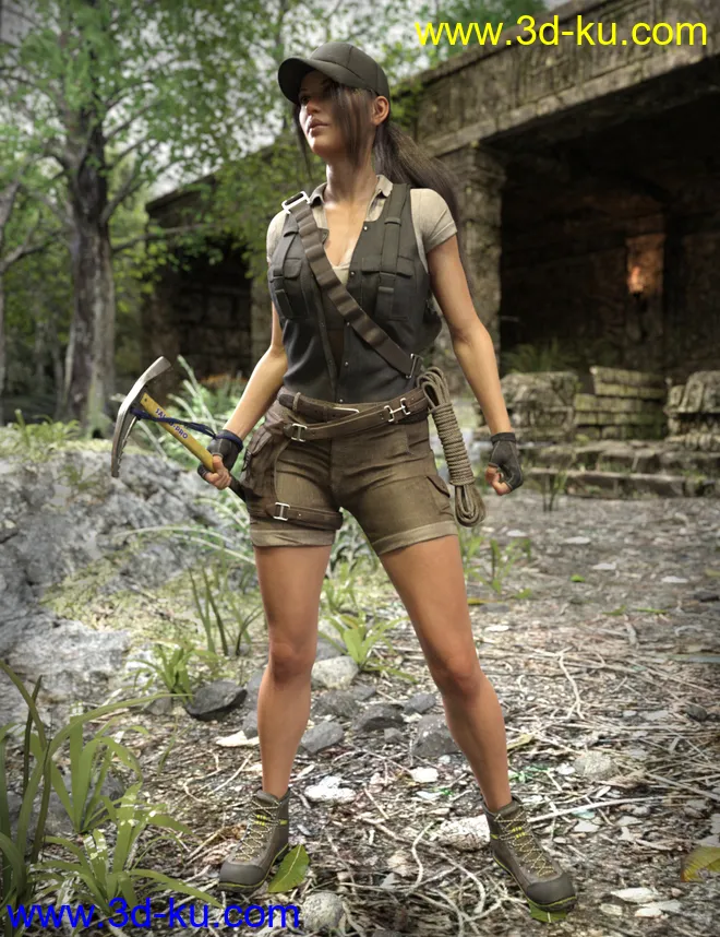 Adventure Outfit for Genesis 8 Female(s)模型的图片1