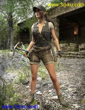 3D打印模型Adventure Outfit for Genesis 8 Female(s)的图片