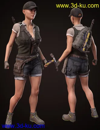 3D打印模型Adventure Outfit for Genesis 8 Female(s)的图片