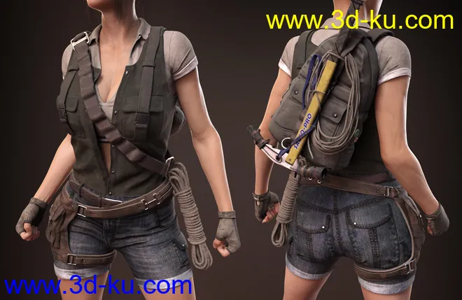 Adventure Outfit for Genesis 8 Female(s)模型的图片6