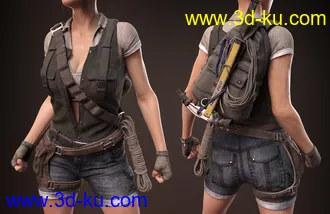 3D打印模型Adventure Outfit for Genesis 8 Female(s)的图片