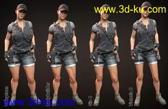 3D打印模型Adventure Outfit for Genesis 8 Female(s)的图片