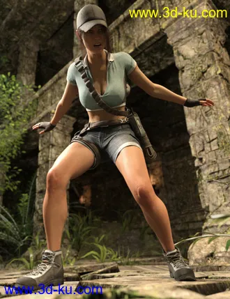 3D打印模型Adventure Poses and Props for Genesis 8 Female的图片