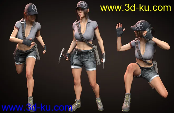Adventure Poses and Props for Genesis 8 Female模型的图片5