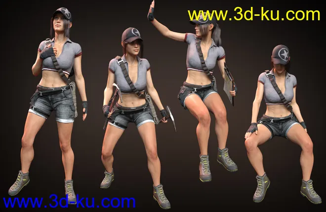 Adventure Poses and Props for Genesis 8 Female模型的图片9