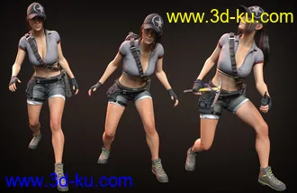 3D打印模型Adventure Poses and Props for Genesis 8 Female的图片