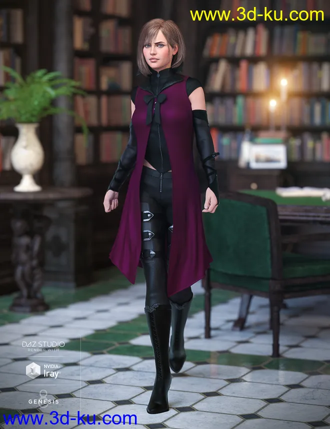 Agate Noir for Genesis 8 Female(s)模型的图片1