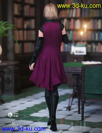 3D打印模型Agate Noir for Genesis 8 Female(s)的图片