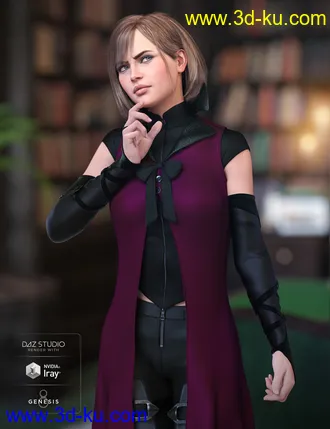 3D打印模型Agate Noir for Genesis 8 Female(s)的图片