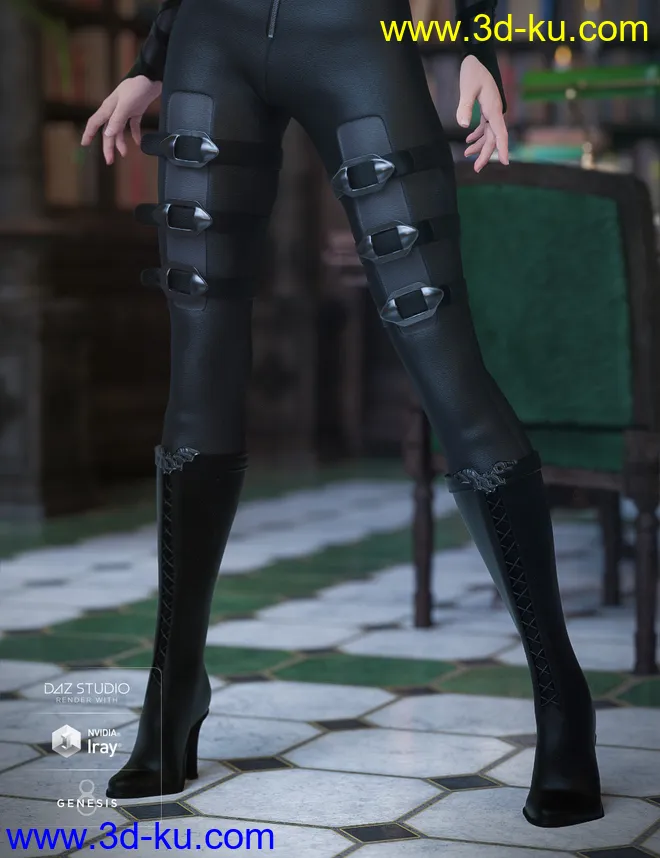 Agate Noir for Genesis 8 Female(s)模型的图片5