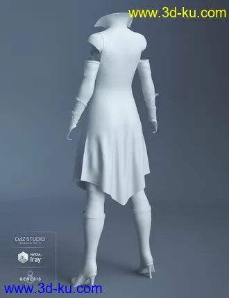 3D打印模型Agate Noir for Genesis 8 Female(s)的图片