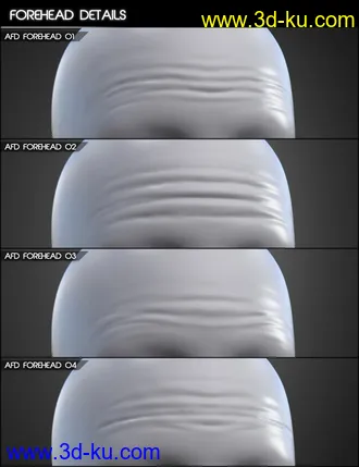 3D打印模型Aging Face Details HD for Genesis 3 and 8 Female(s)的图片