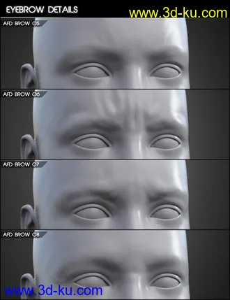 Aging Face Details HD for Genesis 3 and 8 Female(s)模型的图片5