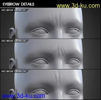 Aging Face Details HD for Genesis 3 and 8 Female(s)模型的图片6