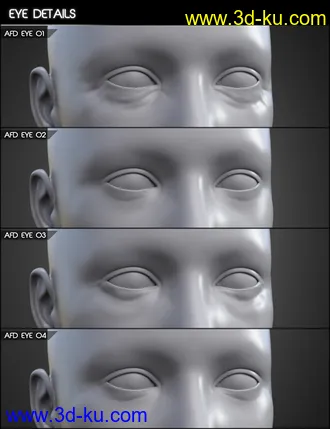 Aging Face Details HD for Genesis 3 and 8 Female(s)模型的图片7