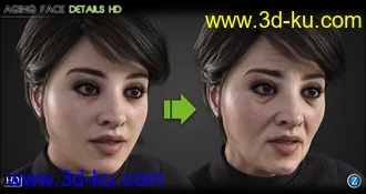 Aging Face Details HD for Genesis 3 and 8 Female(s)模型的图片21