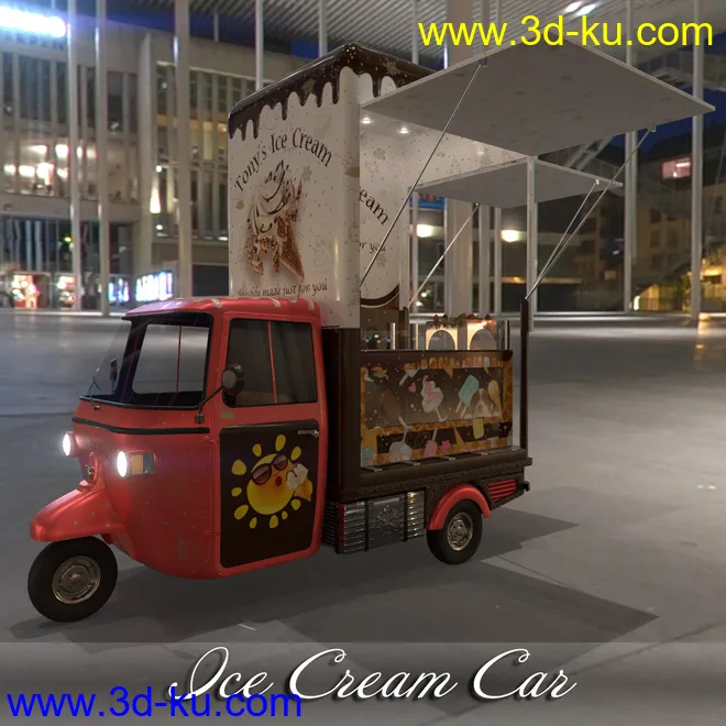 AJ Ice Cream Car模型的图片1