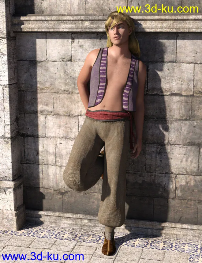 Ali Baba dForce Clothing and Hair for Genesis 8 Male(s)模型的图片7