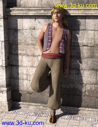 3D打印模型Ali Baba dForce Clothing and Hair for Genesis 8 Male(s)的图片