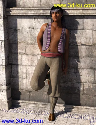 3D打印模型Ali Baba dForce Clothing and Hair for Genesis 8 Male(s)的图片