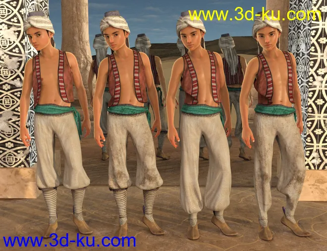 Ali Baba dForce Clothing and Hair for Genesis 8 Male(s)模型的图片11
