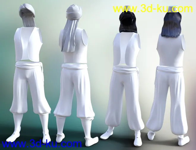 Ali Baba dForce Clothing and Hair for Genesis 8 Male(s)模型的图片12