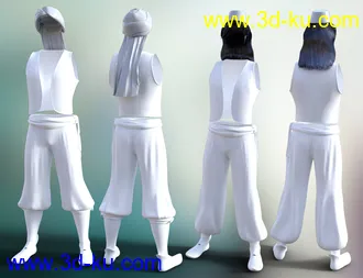 3D打印模型Ali Baba dForce Clothing and Hair for Genesis 8 Male(s)的图片