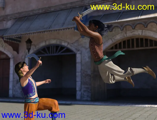 Ali Baba dForce Clothing and Hair for Genesis 8 Male(s)模型的图片14