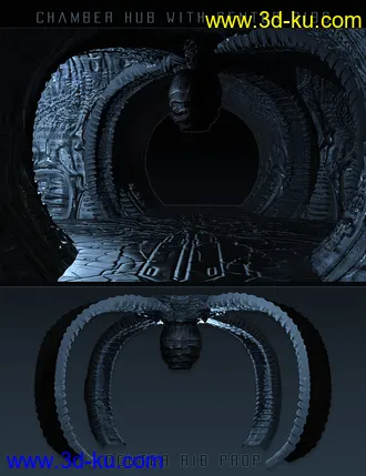 3D打印模型Alien Corridor Kit的图片