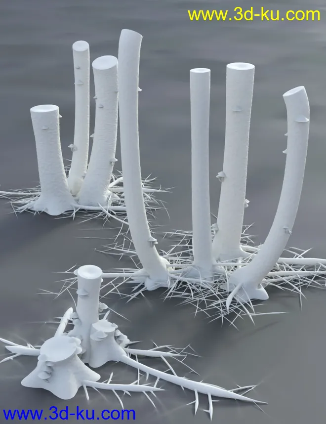 All Hallows Spooky Tree Stumps Roots and Mushrooms模型的图片5