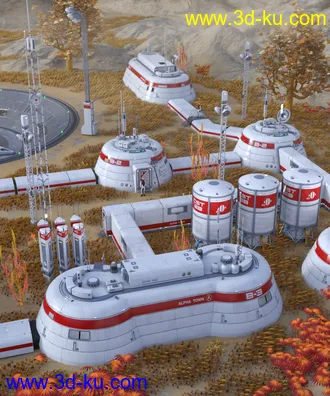 3D打印模型Alpha Town的图片