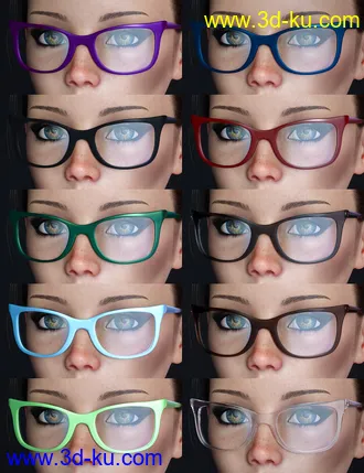 3D打印模型Alt Style Glasses for Genesis 8 Male(s) and Female(s)的图片
