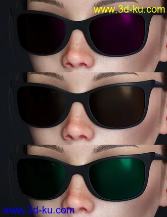 3D打印模型Alt Style Glasses for Genesis 8 Male(s) and Female(s)的图片