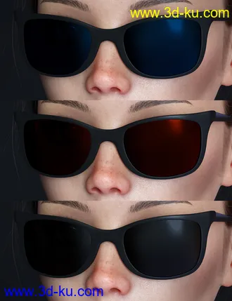 3D打印模型Alt Style Glasses for Genesis 8 Male(s) and Female(s)的图片