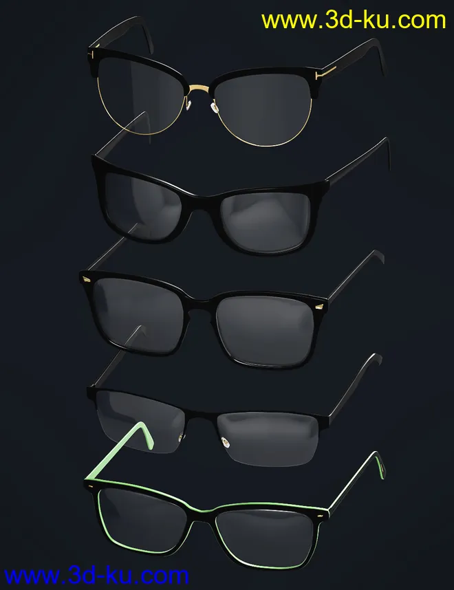Alt Style Glasses for Genesis 8 Male(s) and Female(s)模型的图片10