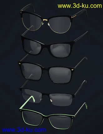 3D打印模型Alt Style Glasses for Genesis 8 Male(s) and Female(s)的图片