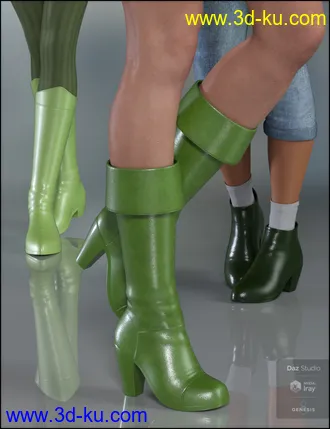 3D打印模型Amazing Morphing Boots for Genesis 8 Female(s)的图片