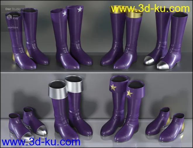 Amazing Morphing Boots for Genesis 8 Female(s)模型的图片8