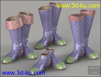 3D打印模型Amazing Morphing Boots for Genesis 8 Female(s)的图片