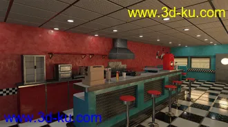 3D打印模型American Diner 60's的图片
