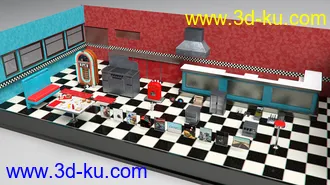 3D打印模型American Diner 60's的图片