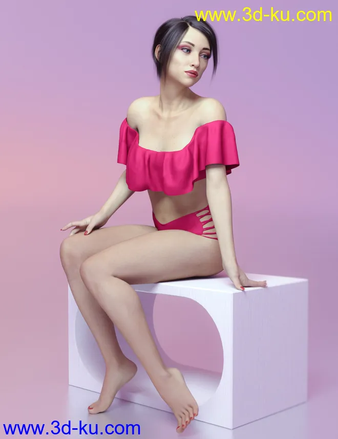 Angelica HD For Genesis 8 Female模型的图片3
