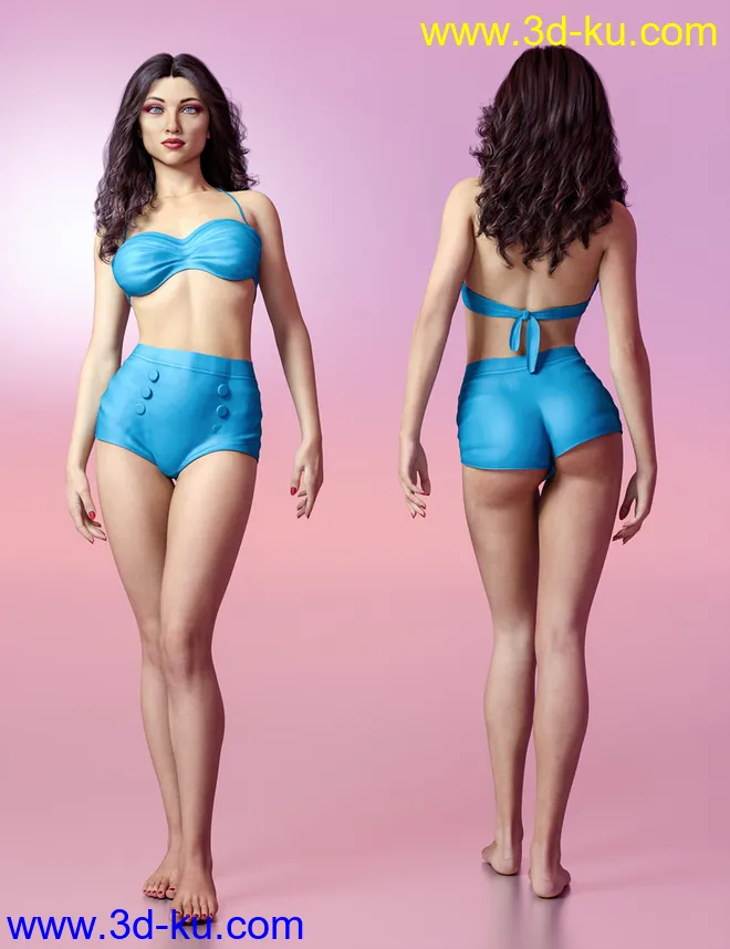 Angelica HD For Genesis 8 Female模型的图片9