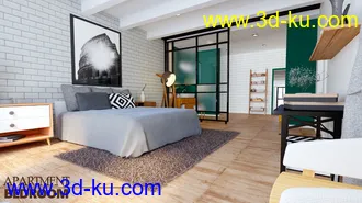 3D打印模型Apartment Bedroom的图片