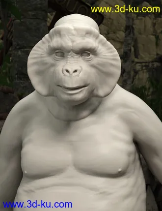 3D打印模型Ape World Orangutan with dForce Hair for Genesis 8 Male的图片